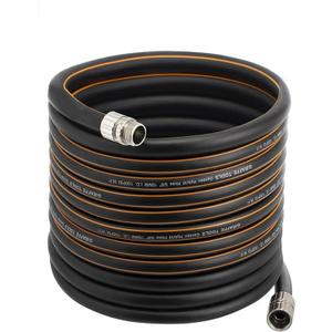 Giraffe Tools Garden Hose 75ft x 5/8", Custom Length, Heavy Duty, No Kink, Flexible, Rubber Garden Hose, Leakproof Water Hose with Male to Female Fittings, 600 Burst PSI