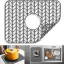 JIUBAR Sink Protectors for Kitchen Sink 12" 13" 16" 18" 19" 24" 26" 28" 29" 30" Silicone Sink mat| Silicone Kitchen Sink Mat Grid for Bottom of Farmhouse Stainless Steel(16.2"x 12.5"Gray)