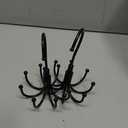 ZEDODIER 2 Pack Jean Hangers Jeans Organizer for Closet, Rotatable Sturdy 16 Hooks Jean Holder, Metal Space Saving Closet Organizers and Storage, Black