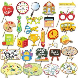 Back to School Photo Booth Props 29PCS – First Day of School Decorations for Kids, Teachers & Classrooms – Reusable School Theme Party Supplies for Students, Kindergarten, Preschool, and Grade School, Set of 2 Back to School Photo Booth Props 29PCS – First Day of School Decorations for Kids, Teachers & Classrooms – Reusable School Theme Party Supplies for Students, Kindergarten, Preschool, and Grade School, Set of 2