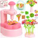 PIGETALE Fabric Flower Bouquets Toys for Girls 3 4 5 6 7 8 9 10 Years Old, DIY Arts & Crafts Kit for Kids Ages 4-8, Educational Preschool Learning Gardening Toys for Toddlers Christmas Birthday Gifts