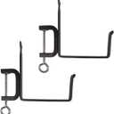 Achla Designs SFB-01C Clamp-On Flower Box, 6" Deck Bracket, Black