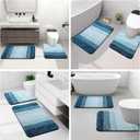 Arotive Microfiber Bathroom Rugs, Shaggy Soft and Absorbent Bath Rug, Non-Slip, Thick Plush Machine Washable Dry Bath Mats for Bathroom, Tub and Shower, 30x17, Peacock Blue, Rectangular