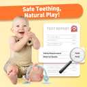 Baby Suction Cup Sensory Toy - Gentle 24hr Adhesion Montessori Sensory Teething Highchair Toy Gift for 0-6 6-12 Months Babies, Interactive Silicone Bath Teether Toys for Infants, Toddlers