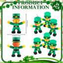 Hanaive 24 Pcs St Patricks Day Leprechaun Figurine Mini Leprechaun Toys PVC Miniature Irish Figurines Green Decor for St Patricks Day Party Hide and Seek Garden Table Decorations, 2.4 x 2.4 Inche