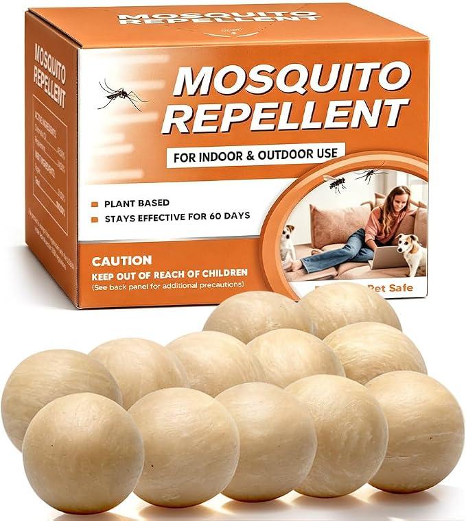 SCFKAOF Mosquito Repellent Outdoor Patio, Mosquito Deterrent for Yard, Indoor Mosquito Repellent Balls, Mosquito Repeller for Patio, Keep Mosquito Away, Covers 120 Sq. Ft, 60 Days Protection-7 Packs