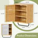 AmazerBath Bathroom Medicine Cabinet with Mirror, Bamboo Medicine Cabinet Wall Mounted, Over The Toilet Storage with Towel Bar for Bathroom, Small Spaces
