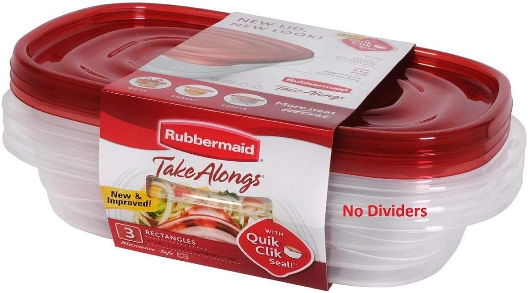 Rubbermaid Take Alongs Rectangle Containers with Lids - 3 CT