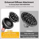 Wave + Curl Diffuser for Dyson Airwrap HS01 HS05 HS08–Dome and Diffuse Modes for Curl Wave Hair, Hair Dryer Diffuser | Extra-Large Design for Thick/Curly Hair | Heat-Safe