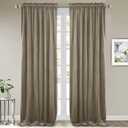 StangH Camel Beige Velvet Curtains - Elegant Home Decor Extra Long Room Darkening Curtain Panels for Bedroom Privacy Room Divider Drapes for Loft/Apartment, W52 x L108, 2 Panels