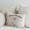 God's Silliest Goose Funny Christian Pillow Covers 12x20, Christian Room Decor, Western Pink Cowgirl Hat Silly Goose Decorative Lumbar Pillow Covers for Home Bedroom Living Room