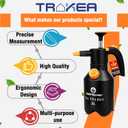 Premium 2L Handheld Pump Sprayer Adjustable Watering Nozzle Continuous Spray Bottle for Gardening and Household Cleaning – Heavy Duty Chemical Resistant