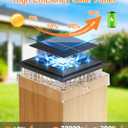 12 Pack 4x4 Solar Post Cap Lights Outdoor, Fence Post Solar Lights with Warm Light Mode, Waterproof Fence Deck Post Lights Solar Powered Fits 4x4 3.5x3.5 Vinyl Wooden Posts for Patio Porch