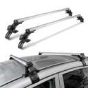 48" Universal Car Roof Rack Cross Bars, 176lbs / 80KG Load Capacity Roof Rack for Bare Roof, Aluminum Adjustable Crossbars Car Racks Roof Racks for Naked Cars SUVs Without Roof Side Rail