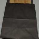 25 Pack 8x4.75x10 Inch Medium Black Kraft Paper Bags with Handles Bulk, Toovip Gift Wrap Bags for Favor Grocery Retail Party Birthday Shopping Business Goody Craft Merchandise Take Out Recycable Sacks