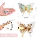 2 x 12PCS Colorful Butterfly Hair Clips for Women and Girls, Cute Fairy Hair Accessories Small Butterfly Clips for Themed Party, Prom, Birthday, Wedding and Back to School