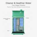 T1  Gal Betta Fish Tank, Nano Desktop Aquarium Starter Kit Hidden Back Filter, Quiet Pump, LED Light, All-in-One Nano Aquarium for Desk, Green, Size: 2.1 Gallon