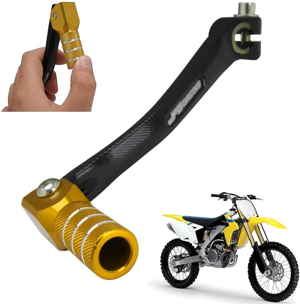 JFG RACING Motorcycle Folding Gear Shifter Shift Lever Pedal CNC Universal for RM DRZ 50cc - 125cc CRF XR KX KLX TTR PW SSR Apollo TAO TAO SDG Dirt Pit Bike Gold
