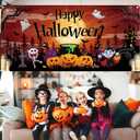 Halloween Garage Door Cover, 6 x 13 Ft Scary Pumpkin Ghost Garage Backdrop Wall Hanging Banner for Indoor Outdoor Holiday Party Happy Halloween Large Haunted House Decorations