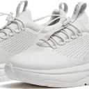 clove Forte Shoes for Doctors & Nurses, Fluid Resistant, Easy to Clean, Slip Resistant, Comfortable for 12+ Hour Standing Shifts, Elastic & No-Tie Laces, Sneakers for Men & Women (Brilliant White, 11.5 Women/10 Men)