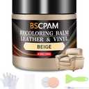 Beige Leather Recoloring Balm, Leather Couch Scratch/Stain Remover, Leather Repair kit for Vinyl Furniture and Car Interior, Leather Dye Paint for Scratched and Faded Leather Couches