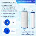 6541-397 Pool Spa Filter Cartridge,Compatible with Sundance 880 Spa Filter Series 2009-2023 ( Outer Filter 6473-165 and Inner Filter 6473-164), Sundance Spa Filter,FC-2772, AK-80802 Optima,Maxxus,etc.