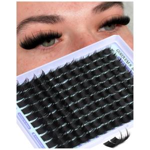 Wispy Lash Clusters with Spikes Salon-Like Eyelash Clusters DIY D Curve Cluster Eyelash Extensions Full Spiky Individual Lashes Cluster by Goddvenus (10-16mm 130Pcs)