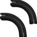 ZSHINE Curtain Single Tracks Heavy-Duty Curtain Rails 90 Degree Connector for Living Room Bedroom Room Divider (Black)