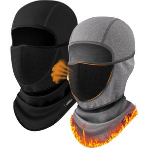 Labeol Winter Balaclava Ski Mask with Breathable Mesh Mask, Warm Face Cover for Men Women Cold Weather Skiing Cycling (Gray)