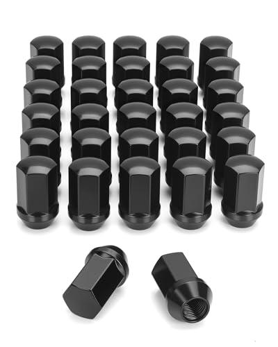32pcs 14x1.5 OEM Lug Nuts for Chevy Silverado GMC Sierra 2500 3500,14mmx1.5 Black One-Piece Wheel LugNuts 1.75" H 7/8" Hex Replacement 2012+ Ram 2500 3500, 8 Lug Stock Wheel GM Part No 611-236 9596070