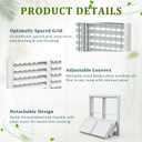 16x16 Air Vent Covers, Air Return Vent Cover Grill for Ceiling & Sidewall, Adjustable Airflow, Quiet Operation HVAC Cold Air Intake Grille for Home Improvement, White