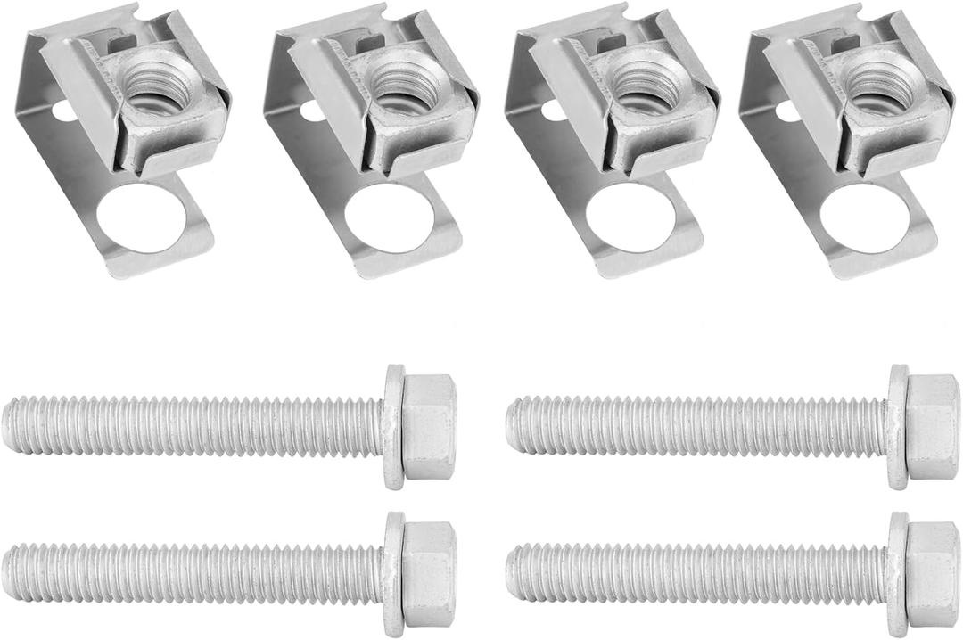 4 Sets Exhaust Manifold Flange Bolts & Nuts 03442 Hardware Kit Compatible with Jeep Wrangler, Dodge Durango Dakota, Ram 1500, Replace# 55366000AA 6036717AA