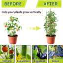 4 Pack 48 Inch Tomato Cages for Garden, Triangle Metal Plant Support with Rust-Resistant Coating, Heavy Duty Tomato Trellis for Raised Bed, Pots, Cucumbers, Peppers & Climbing Plants