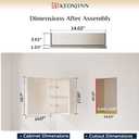 Keonjinn Small Medicine Cabinet Mirror 14" x 18", Assembly Needed, Brushed Nickel Medicine Cabinet with Mirror, Beveled Framed, Stepless Adjustable Shelf, One Shelf Only, Wall-Mounted or Recessed