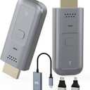 Wireless HDMI Transmitter and Receiver, 100ft/30m 4K Decode 1080P Output Wireless HDMI Extender Kit, 5G Screen Mirroring Adapter for Streaming Video/Audio to Monitor from PC/Projector