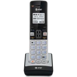 AT&T TL86003 Accessory Cordless Handset, Silver/Black | Requires AT&T TL86103 to Operate