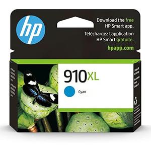HP 910XL Cyan High-yield Ink Cartridge | Works with HP OfficeJet 8010, 8020 Series, HP OfficeJet Pro 8020, 8030 Series | Eligible for Instant Ink | 3YL62AN