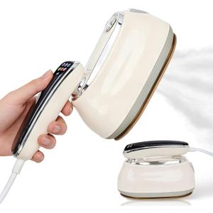 Steamer for Clothes, 2-in-1 Garment Steamer, 6-Level Clothes Steamer, 1200W Steamer Iron for Clothes, Steam Iron, LED Display Clothes Steamer Handheld, 15s Heat Up, Water Tank, Suitable Home and Office