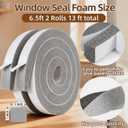 Air Conditioner Foam-2 Rolls, 1 Inch Wide X 1 Inch Thick Total 13 Feet Long, AC Foam Weather Stripping Insulation Tape for Face Shield's Headband(6.5ft x 2 Rolls)