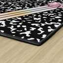 Flagship Carpets Book Club Composition Notebook with Bow Pencil Educational Area Rug for Kids Room, Children's Classroom Rug for Teaching and Playroom, 5' X 7'6"