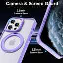 ZHK 360 Rotatable Ring for iPhone 11 Pro Max Case Magnetic, [Military Grade Drop Proof] [Translucent Frosted Back Panel] Slim Non-Slip Matte Phone Case for iPhone 11 Pro Max 6.5'', Light Purple