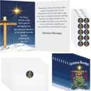 Motiskyy 60 Sets Heaven's Gift Christmas Card Set Christian Christmas Card with Envelopes and Stickers Religious Christmas Card for Christian Holiday Heavenly Gift