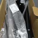 Double Rod Clothes Rack Mesh Shelf & Hooks, 28.7x16.5x59.1, Black