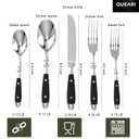 Retro 20-Piece Silverware Set, Stainless Steel Cutlery Set, Vintage Flatware Set with Black Bakelite Handle, Dishwasher Safe| Service for 4