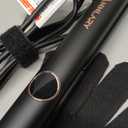 ANNLARY Hair Straightener 1 Inch Flat Iron and Curler 2 in 1, 15s Fast Heating, Professional Titanium Ceramic Ionic Dual Voltage Straighteners for All Hair Types (Black)