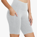 baleaf Women's 8"/ 5"/ 3" Biker Shorts High Waist Yoga Workout Gym Running Volleyball Spandex Shorts with Pockets Size L