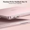 EooCoo for MacBook Neo Case 13 inch 2026 Model A3404, 100% Match Official Color, Anti-Fingerprint & Scratch & Crack, Sturdy Protective Hard Shell Cover Laptop Accessories, Blush Clear