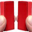 Magnetic Flag/Curtain Weights 8 Pack of Waterproof Magnets + Carrying Case, Great for Stopping American Flag Tangles, Clip On Bottom, Heavy Duty Works Outdoor to Stop Wind (Red)