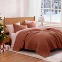 WRENSONGE King Size Quilt-3 Pieces Lightweight Autumn Leaf Fall King Quilt Bedding Set for All Season, Soft Coverlet with 2 Pillow Shams Suitable for Bed & Couch