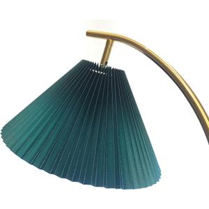 E27 Large Pleated Lamp Shade, Scalloped Lampshades for Pendant Lights Replacement Lamp Shades/Arc Floor Lamp/Table Lamp/E27/E26 Lamp Holder Arched Lamp- Emerald green